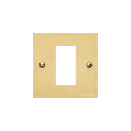 Bauhaus Range Polished Brass Switches & Sockets, BH1 - 1 Module Euro Plate by Heritage Brass By M-Marcus