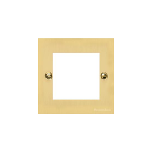 Bauhaus Range Polished Brass Switches & Sockets, BH1 - 2 Module Euro Plate by Heritage Brass By M-Marcus