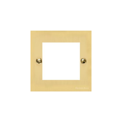 Bauhaus Range Polished Brass Switches & Sockets, BH1 - 2 Module Euro Plate by Heritage Brass By M-Marcus