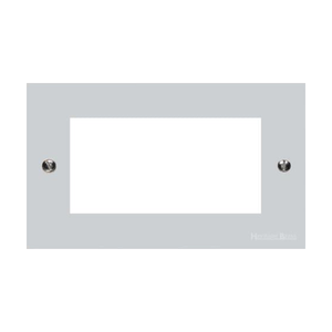 Bauhaus Range Polished Chrome Switches & Sockets, BH2 - 4 Module Euro Plate by Heritage Brass By M-Marcus