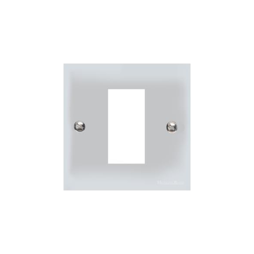 Bauhaus Range Polished Chrome Switches & Sockets, BH2 - 1 Module Euro Plate by Heritage Brass By M-Marcus