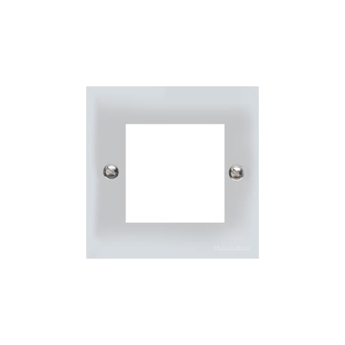Bauhaus Range Polished Chrome Switches & Sockets, BH2 - 2 Module Euro Plate by Heritage Brass By M-Marcus
