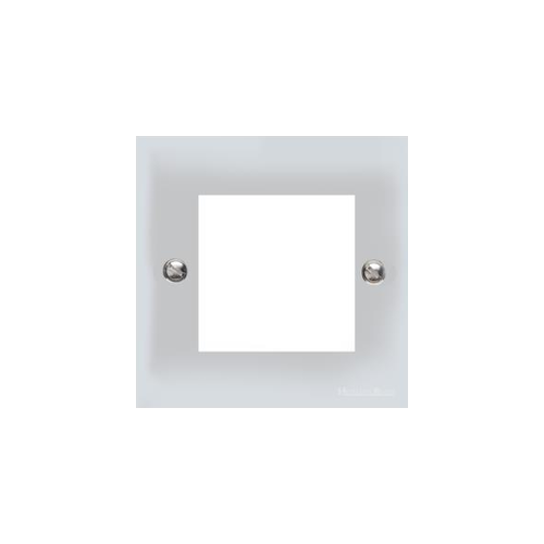 Bauhaus Range Polished Chrome Switches & Sockets, BH2 - 2 Module Euro Plate by Heritage Brass By M-Marcus