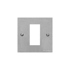 Bauhaus Range Satin Chrome Switches & Sockets, BH3 - 1 Module Euro Plate by Heritage Brass By M-Marcus