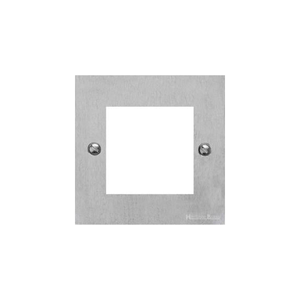 Bauhaus Range Satin Chrome Switches & Sockets, BH3 - 2 Module Euro Plate by Heritage Brass By M-Marcus