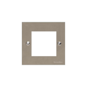 Bauhaus Range Satin Nickel Switches & Sockets, BH5 - 2 Module Euro Plate by Heritage Brass By M-Marcus