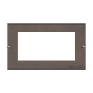 Bauhaus Range Matt Bronze Switches & Sockets, BH9 - 4 Module Euro Plate by Heritage Brass By M-Marcus