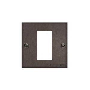Bauhaus Range Matt Bronze Switches & Sockets, BH9 - 1 Module Euro Plate by Heritage Brass By M-Marcus