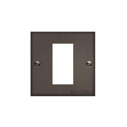 Bauhaus Range Matt Bronze Switches & Sockets, BH9 - 1 Module Euro Plate by Heritage Brass By M-Marcus