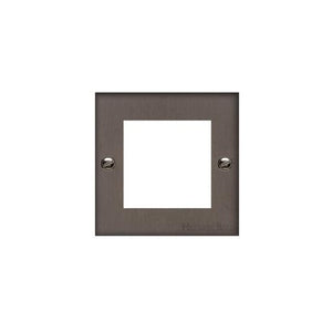 Bauhaus Range Matt Bronze Switches & Sockets, BH9 - 2 Module Euro Plate by Heritage Brass By M-Marcus
