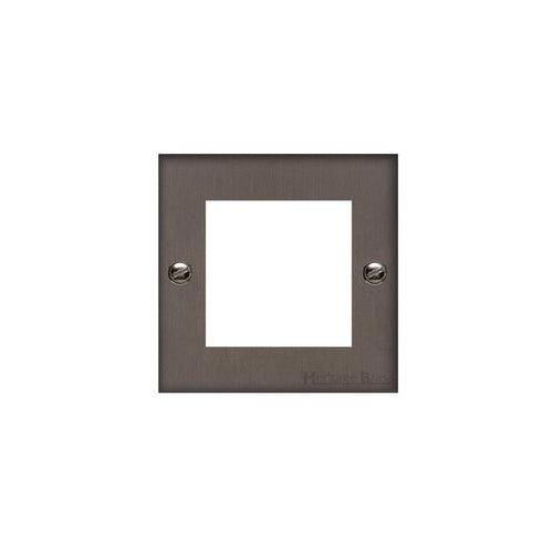 Bauhaus Range Matt Bronze Switches & Sockets, BH9 - 2 Module Euro Plate by Heritage Brass By M-Marcus