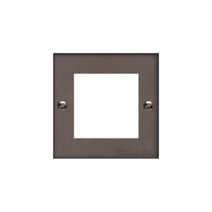 Bauhaus Range Matt Bronze Switches & Sockets, BH9 - 2 Module Euro Plate by Heritage Brass By M-Marcus