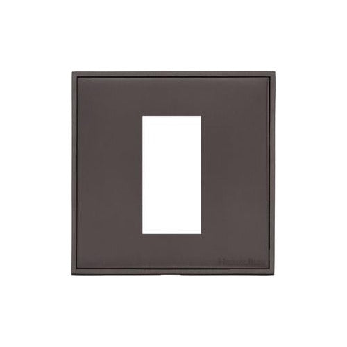 Executive Range Matt Bronze Switches & Sockets, EX9 - 1 Module Euro Plate by Heritage Brass By M-Marcus