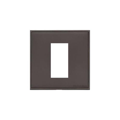 Vintage Range Matt Bronze Switches & Sockets, X09 - 1 Module Euro Plate by Heritage Brass By M-Marcus