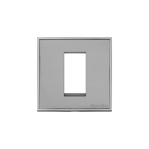 Executive Range Polished Chrome Switches & Sockets, EX22 - 1 Module Euro Plate by Heritage Brass By M-Marcus