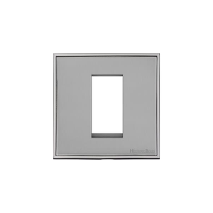 Executive Range Polished Chrome Switches & Sockets, EX22 - 1 Module Euro Plate by Heritage Brass By M-Marcus