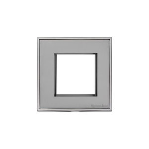 Executive Range Polished Chrome Switches & Sockets, EX22 - 2 Module Euro Plate by Heritage Brass By M-Marcus
