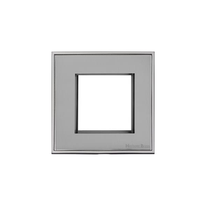 Executive Range Polished Chrome Switches & Sockets, EX22 - 2 Module Euro Plate by Heritage Brass By M-Marcus