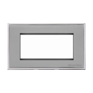 Executive Range Polished Chrome Switches & Sockets, EX22 - 4 Module Euro Plate by Heritage Brass By M-Marcus