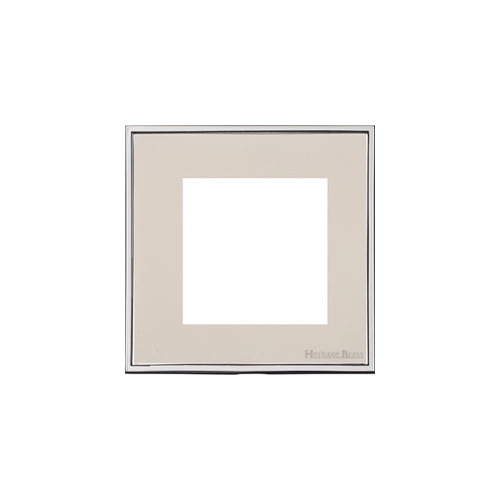 Executive Range Satin Nickel with Polished Chrome Switches & Sockets, EX25 - 2 Module Euro Plate by Heritage Brass By M-Marcus