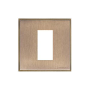 Executive Range Antique Brass Switches & Sockets, EX91 - 1 Module Euro Plate by Heritage Brass By M-Marcus