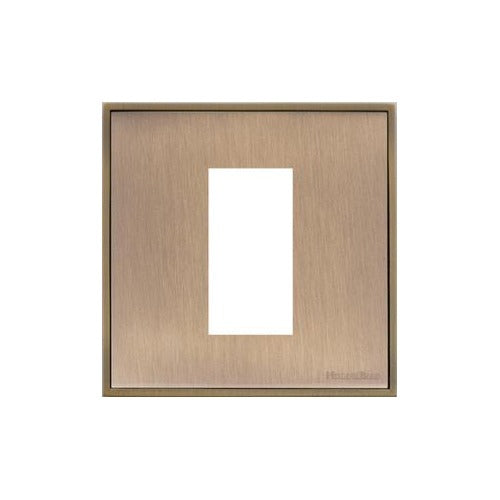 Executive Range Antique Brass Switches & Sockets, EX91 - 1 Module Euro Plate by Heritage Brass By M-Marcus