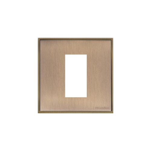 Vintage Range Antique Brass Switches & Sockets, X91 - 1 Module Euro Plate by Heritage Brass By M-Marcus