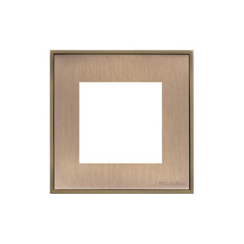 Executive Range Antique Brass Switches & Sockets, EX91 - 2 Module Euro Plate by Heritage Brass By M-Marcus