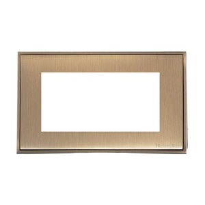 Executive Range Antique Brass Switches & Sockets, EX91 - 4 Module Euro Plate by Heritage Brass By M-Marcus