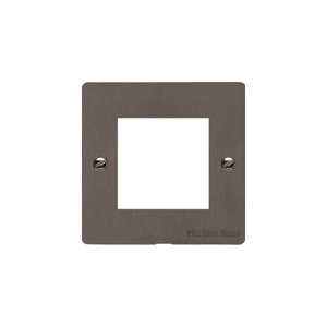 Stylist Bronze Flat Plate Range Switches & Sockets, L09 - 2 Module Euro Plate by Heritage Brass By M-Marcus
