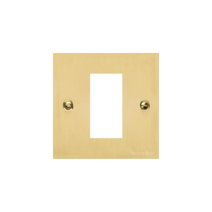 Richmond Elite Range Polished Brass Switches & Sockets, LP1 - 1 Module Euro Plate by Heritage Brass By M-Marcus