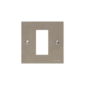 Richmond Elite Range Satin Nickel Switches & Sockets, LP5 - 1 Module Euro Plate by Heritage Brass By M-Marcus