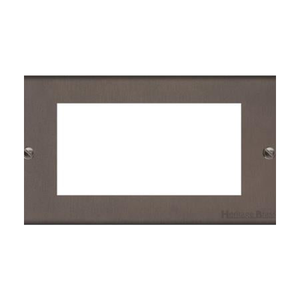 Richmond Elite Range Matt Bronze Switches & Sockets, LP9 - 4 Module Euro Plate by Heritage Brass By M-Marcus