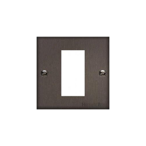 Richmond Elite Range Matt Bronze Switches & Sockets, LP9 - 1 Module Euro Plate by Heritage Brass By M-Marcus