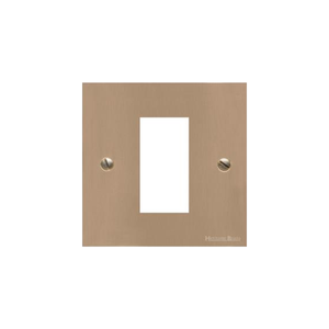 Richmond Elite Range Antique Brass Switches & Sockets, LP91 - 1 Module Euro Plate by Heritage Brass By M-Marcus