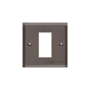 Elite Stepped Plate Range Matt Bronze Switches & Sockets, S09 - 1 Module Euro Plate by Heritage Brass By M-Marcus