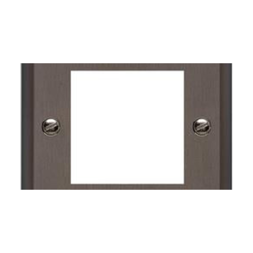 Elite Stepped Plate Range Satin Brass Switches & Sockets, S04 - 2 Module Euro Plate by Heritage Brass By M-Marcus