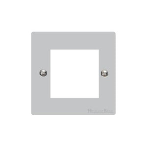 Elite Flat Plate Range Polished Chrome Switches & Sockets, T02 - 2 Module Euro Plate by Heritage Brass By M-Marcus