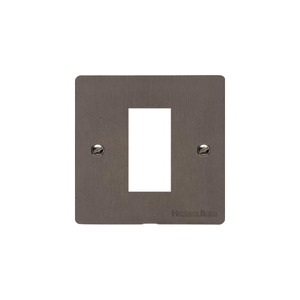 Elite Flat Plate Range Matt Bronze Switches & Sockets, T09 - 1 Module Euro Plate by Heritage Brass By M-Marcus