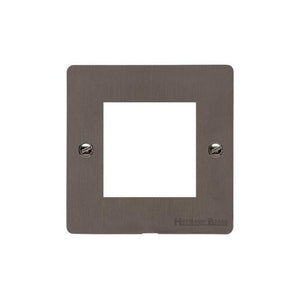 Elite Flat Plate Range Matt Bronze Switches & Sockets, T09 - 2 Module Euro Plate by Heritage Brass By M-Marcus