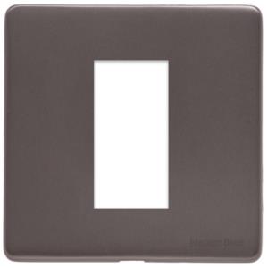 Verona Range - Matt Bronze - 1 Module Euro Plate