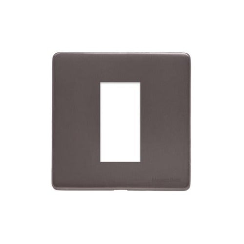Verona Range Switches & Sockets - 1 Module Euro Plate by Heritage Brass By M-Marcus