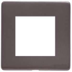 Verona Range - Matt Bronze - 2 Module Euro Plate