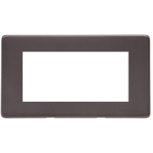 Verona Range Switches & Sockets - 4 Module Euro Plate by Heritage Brass By M-Marcus