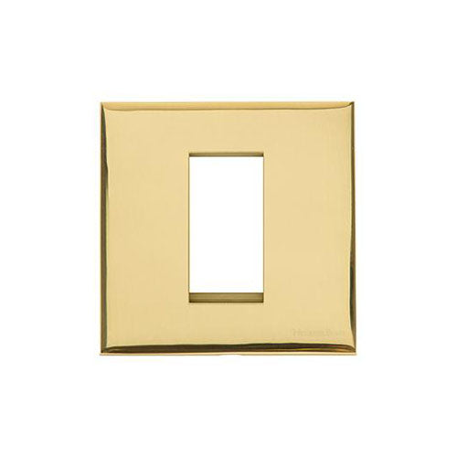 Winchester Range Polished Brass Switches & Sockets, W01 - 1 Module Euro Plate by Heritage Brass By M-Marcus