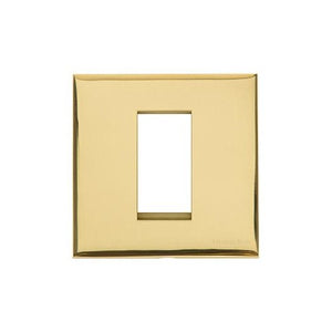 Winchester Range Polished Brass Switches & Sockets, W01 - 1 Module Euro Plate by Heritage Brass By M-Marcus