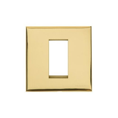 Winchester Range Polished Brass Switches & Sockets, W01 - 1 Module Euro Plate by Heritage Brass By M-Marcus