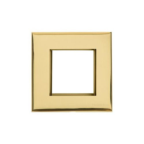 Winchester Range Polished Brass Switches & Sockets, W01 - 2 Module Euro Plate by Heritage Brass By M-Marcus