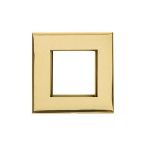 Winchester Range Polished Brass Switches & Sockets, W01 - 2 Module Euro Plate by Heritage Brass By M-Marcus