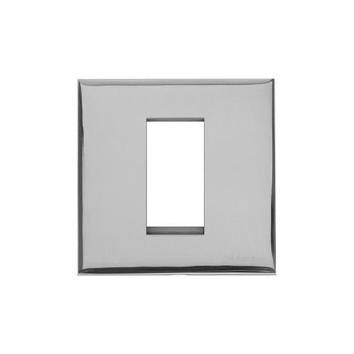 Winchester Range Polished Chrome Switches & Sockets, W02 - 1 Module Euro Plate by Heritage Brass By M-Marcus